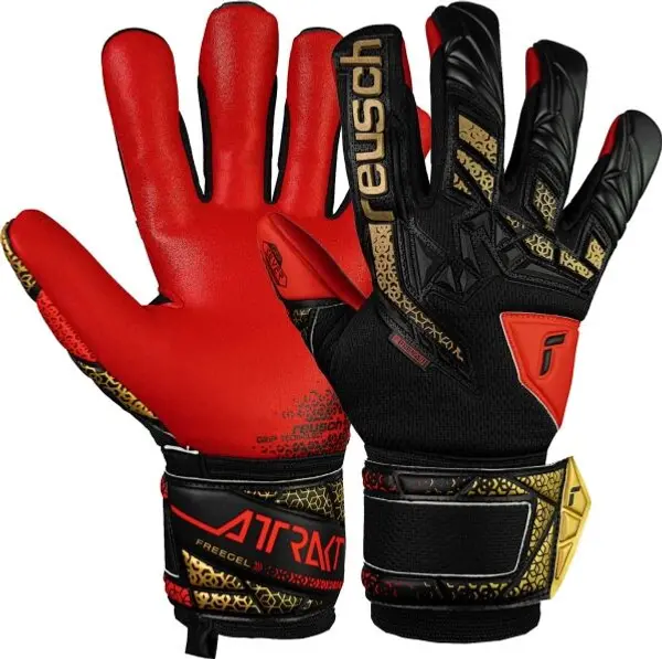 Reusch Reusch ATTRAKT FREEGEL SILVER Мъжки вратарски ръкавици, черно, размер