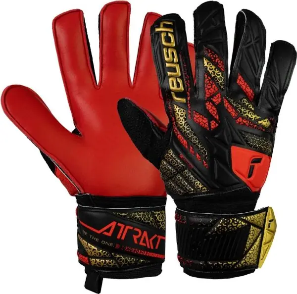 Reusch Reusch ATTRAKT SOLID Мъжки вратарски ръкавици, черно, размер