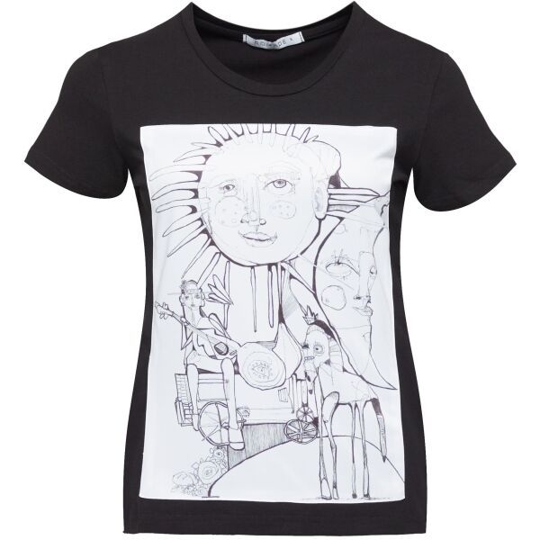 ROMADE ROMADE MARDAR Дамска тениска, черно, размер