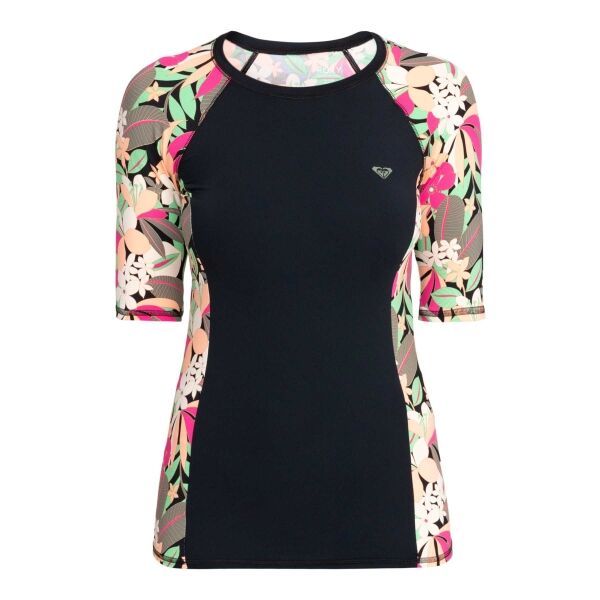 Roxy Roxy LYCRA PRINTED Дамска тениска за сърф, черно, размер