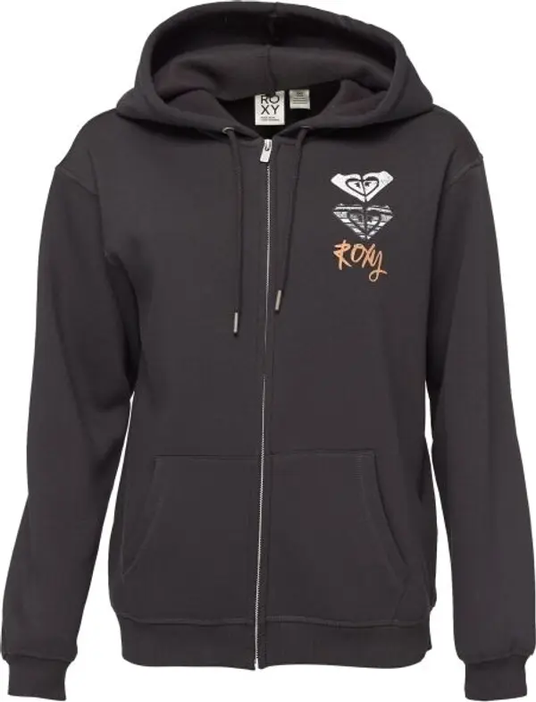 Roxy Roxy SURF STOKED ZIPPED BRUSHED Дамски суитшърт, черно, размер