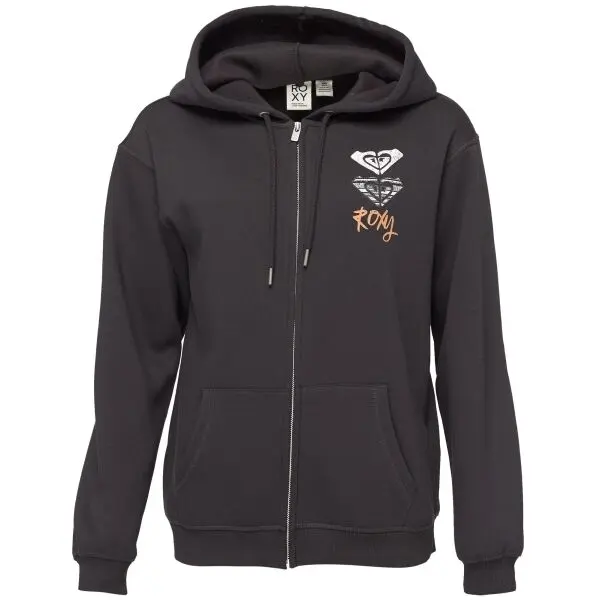 Roxy Roxy SURF STOKED ZIPPED BRUSHED Дамски суитшърт, черно, размер