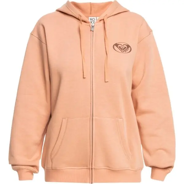 Roxy Roxy SURF STOKED ZIPPED BRUSHED Дамски суитшърт, цвят сьомга, размер