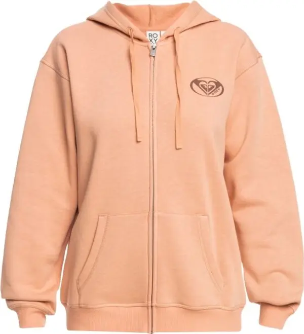 Roxy Roxy SURF STOKED ZIPPED BRUSHED Дамски суитшърт, цвят сьомга, размер