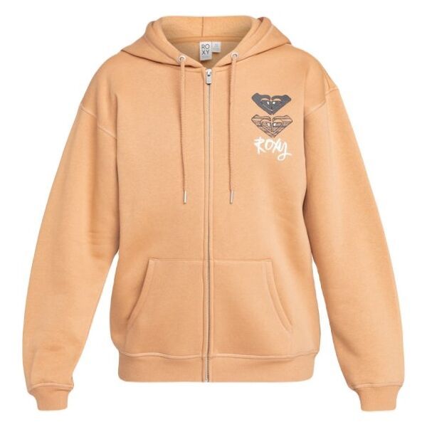 Roxy Roxy SURF STOKED ZIPPED BRUSHED Дамски суитшърт, оранжево, размер