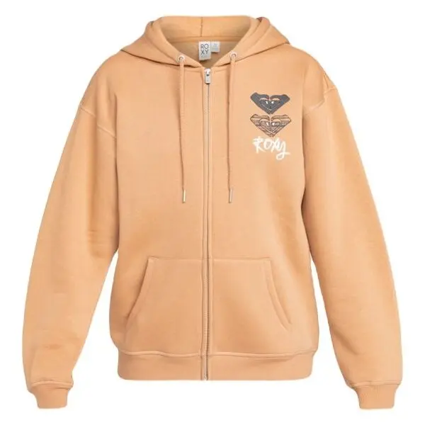 Roxy Roxy SURF STOKED ZIPPED BRUSHED Дамски суитшърт, оранжево, размер