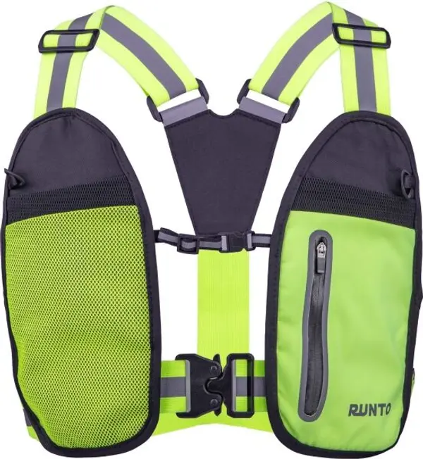 Runto Runto VEST POCKET Унисекс бягаща жилетка, светлоотразителен неон, размер