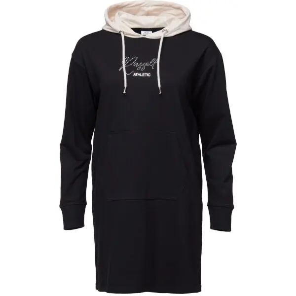 Russell Athletic Russell Athletic DRESS HOODIE Дамска рокля, черно, размер