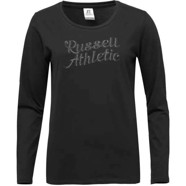 Russell Athletic Russell Athletic LS CREW T-SHIRT Дамска тениска, черно, размер