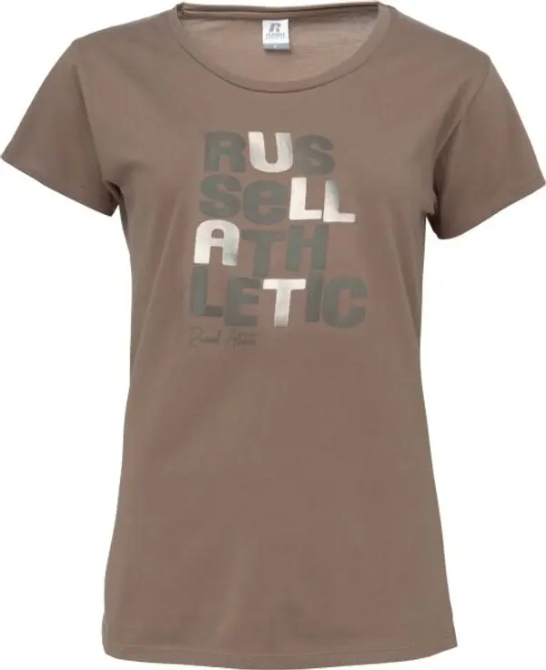 Russell Athletic Russell Athletic SS CREW T-SHIRT Дамска тениска, кафяво, размер