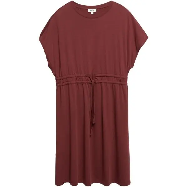 s.Oliver s.Oliver DRESS REGULAR FIT Дамска лятна рокля, винен, размер
