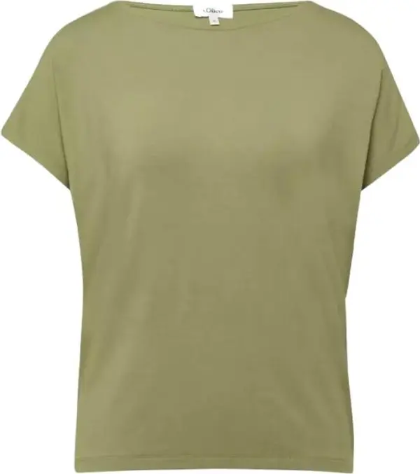 s.Oliver s.Oliver JERSEY T-SHIRT Дамска тениска, khaki, размер