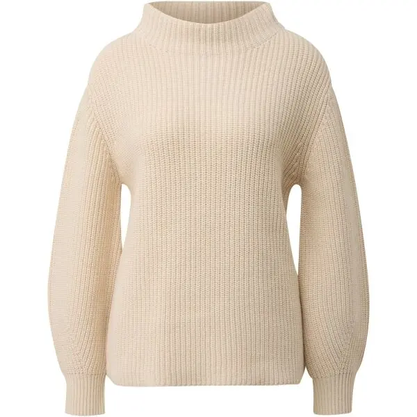 s.Oliver s.Oliver KNITTED PULLOVER Дамски плетен пуловер, бежово, размер