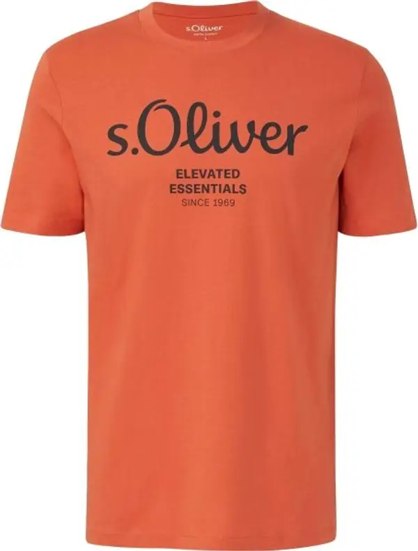 s.Oliver s.Oliver LOGO T-NOOS Мъжка тениска, оранжево, размер XXXL