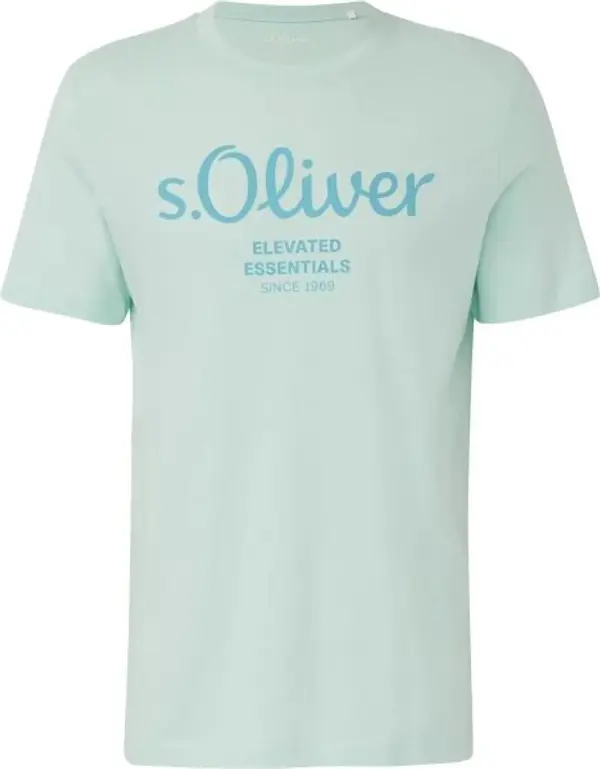 s.Oliver s.Oliver LOGO T-NOOS Мъжка тениска, светло-зелено, размер