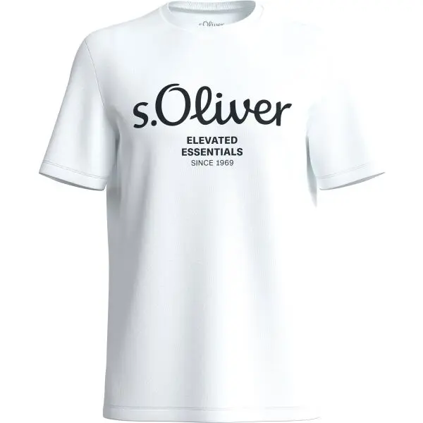 s.Oliver s.Oliver RL BIG SIZE LOGO NOOS Мъжка тениска, бяло, размер