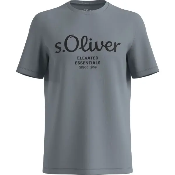 s.Oliver s.Oliver RL BIG SIZE LOGO NOOS Мъжка тениска, тъмносиво, размер