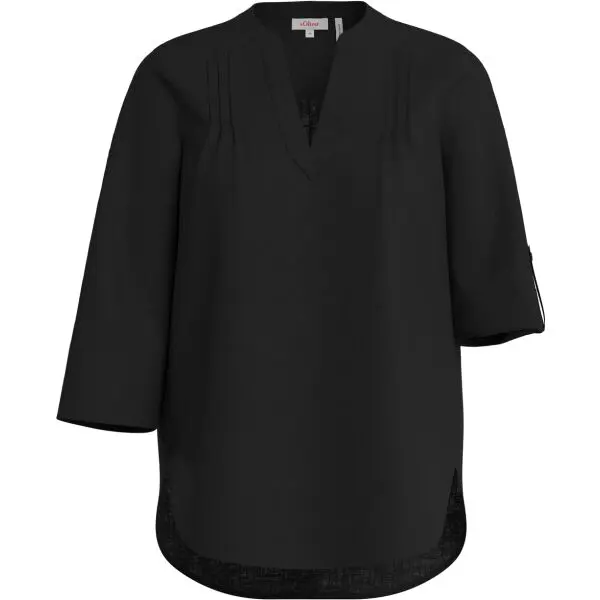 s.Oliver s.Oliver RL BLOUSE 3/4 Дамска фланелка, черно, размер