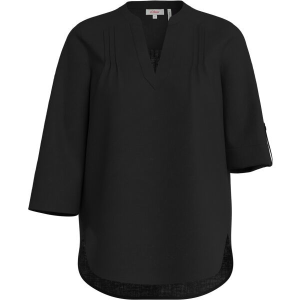 s.Oliver s.Oliver RL BLOUSE 3/4 Дамска фланелка, черно, размер