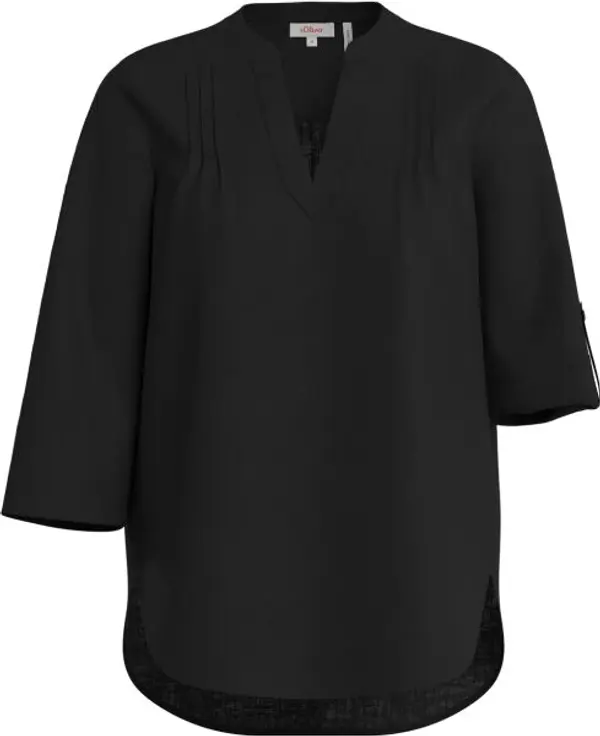 s.Oliver s.Oliver RL BLOUSE 3/4 Дамска фланелка, черно, размер