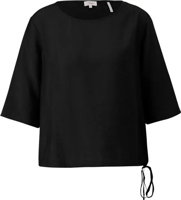 s.Oliver s.Oliver RL BLOUSE Дамска тениска, черно, размер