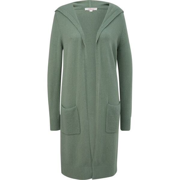 s.Oliver s.Oliver RL CARDIGAN NOOS Дълга жилетка с джобове, зелено, размер