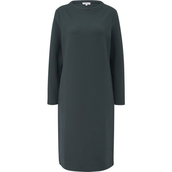 s.Oliver s.Oliver RL LONG SLEEVE DRESS NOOS Миди рокля, тъмнозелено, размер