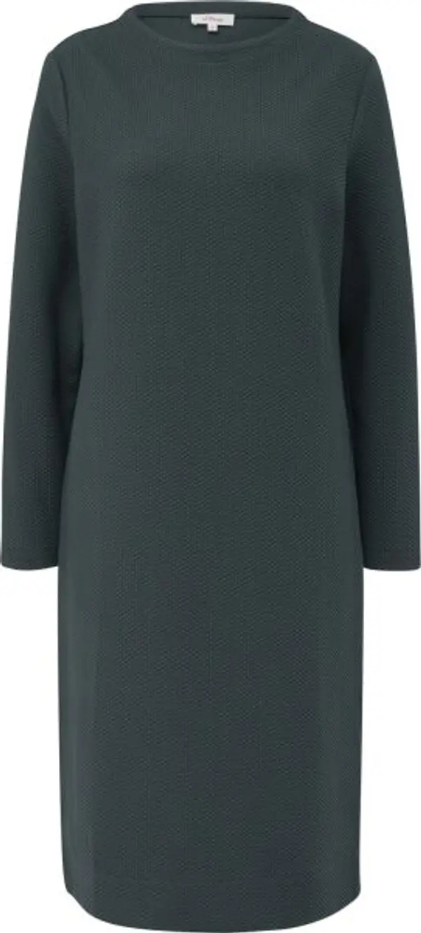 s.Oliver s.Oliver RL LONG SLEEVE DRESS NOOS Миди рокля, тъмнозелено, размер
