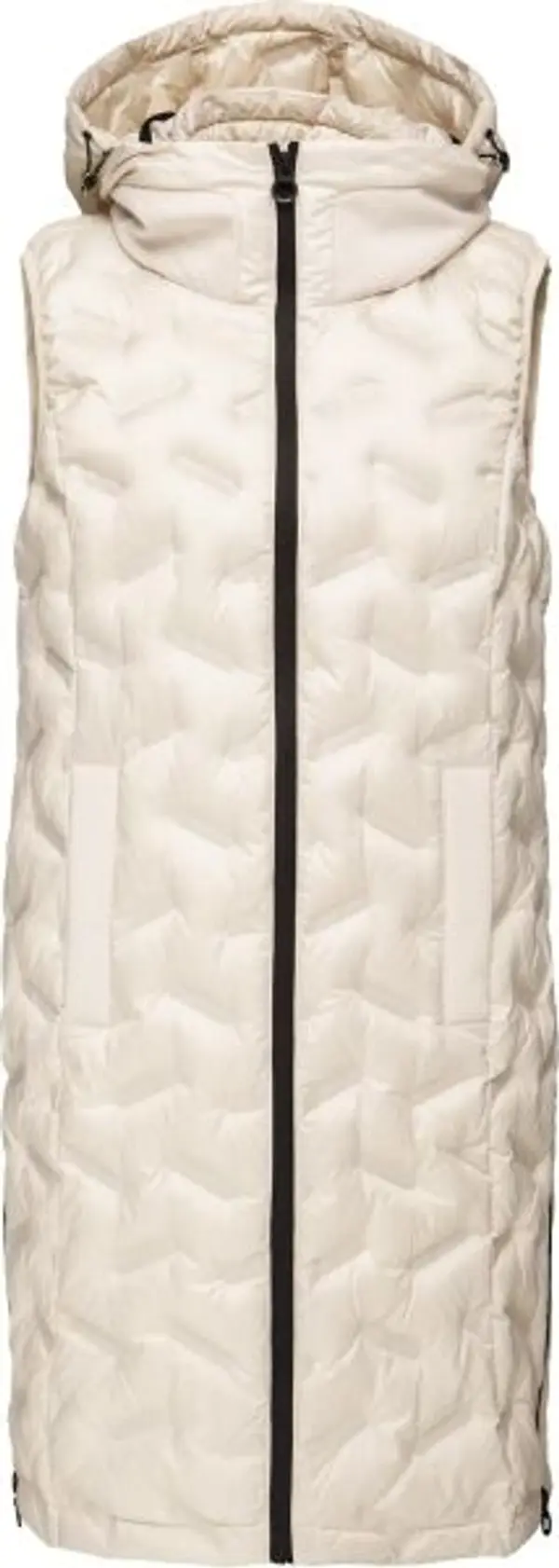 s.Oliver s.Oliver RL OUTDOOR WAISTCOAT Удължено елече с капитонирана форма, бежово, размер