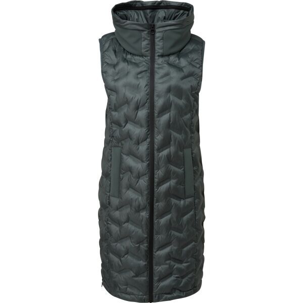 s.Oliver s.Oliver RL OUTDOOR WAISTCOAT Удължено елече с капитонирана форма, тъмнозелено, размер