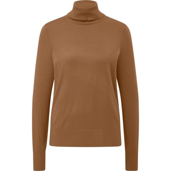 s.Oliver s.Oliver RL POLO NECK JUMPER NOOS Пуловер с поло яка, кафяво, размер