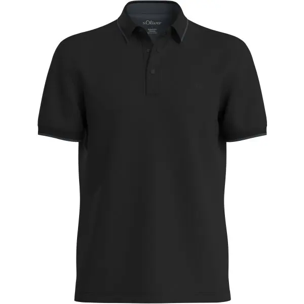 s.Oliver s.Oliver RL POLO NOOS Мъжка тениска с яка, черно, размер