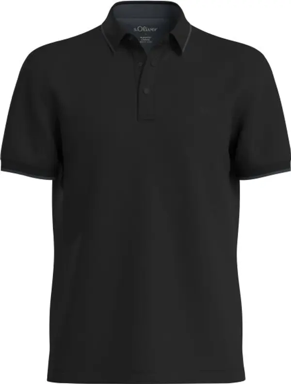 s.Oliver s.Oliver RL POLO NOOS Мъжка тениска с яка, черно, размер