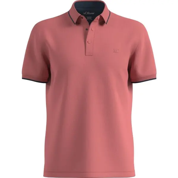 s.Oliver s.Oliver RL POLO NOOS Мъжка тениска с яка, розово, размер
