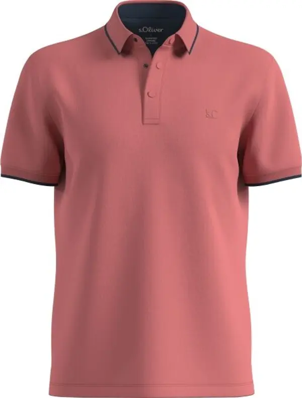 s.Oliver s.Oliver RL POLO NOOS Мъжка тениска с яка, розово, размер