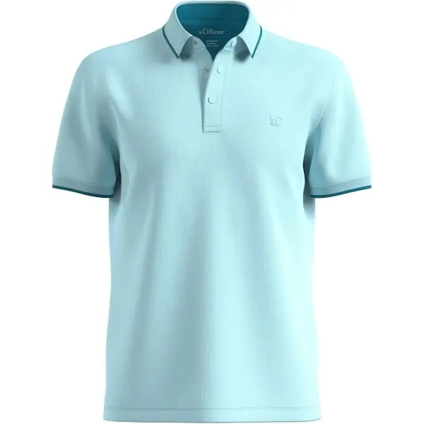 s.Oliver s.Oliver RL POLO NOOS Мъжка тениска с яка, светлосиньо, размер