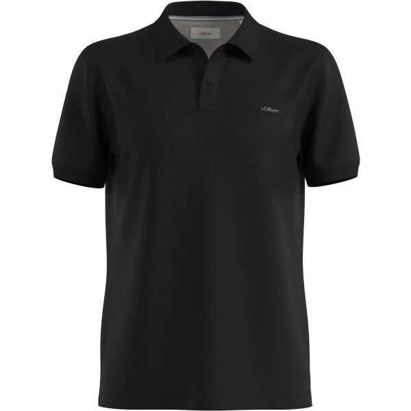 s.Oliver s.Oliver RL POLO SHIRT Мъжка тениска с яка, черно, размер
