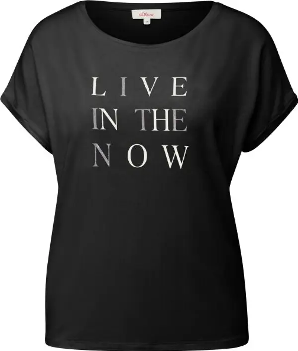 s.Oliver s.Oliver RL T-SHIRT Дамска тениска, черно, размер