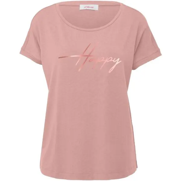 s.Oliver s.Oliver RL T-SHIRT Дамска тениска, розово, размер
