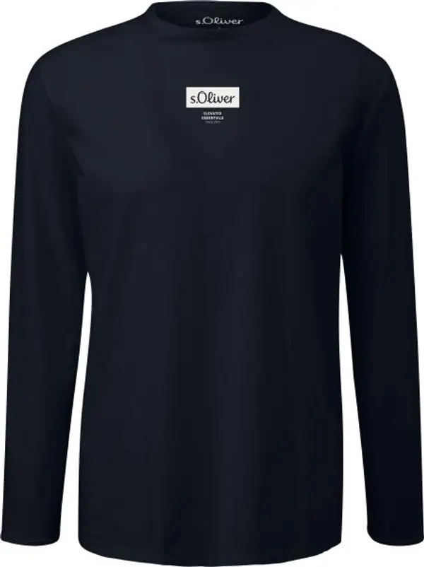 s.Oliver s.Oliver RL T-SHIRT Мъжка тениска с дълъг ръкав, тъмносин, размер