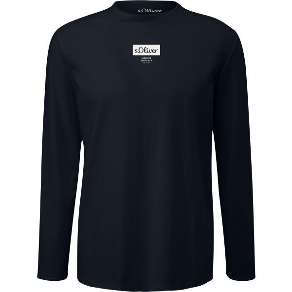 s.Oliver s.Oliver RL T-SHIRT Мъжка тениска с дълъг ръкав, тъмносин, размер
