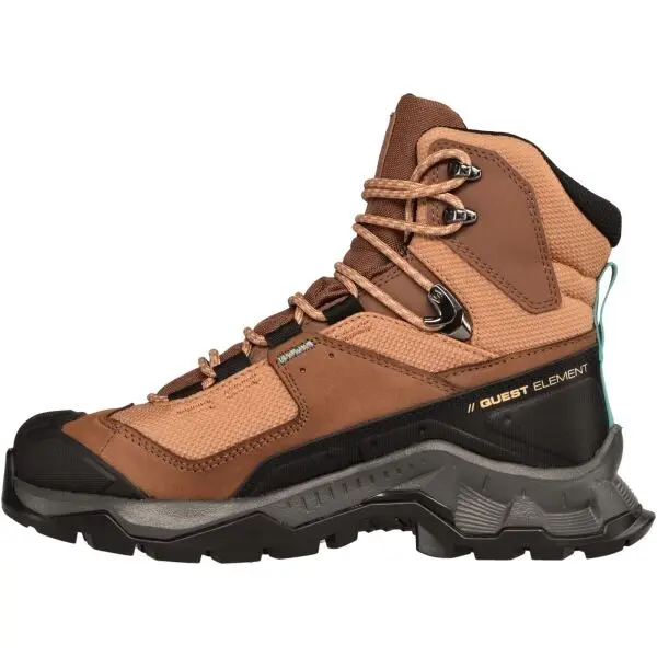 Salomon Salomon QUEST ELEMENT GTX W Дамски кожени туристически обувки, кафяво, размер 39 1/3