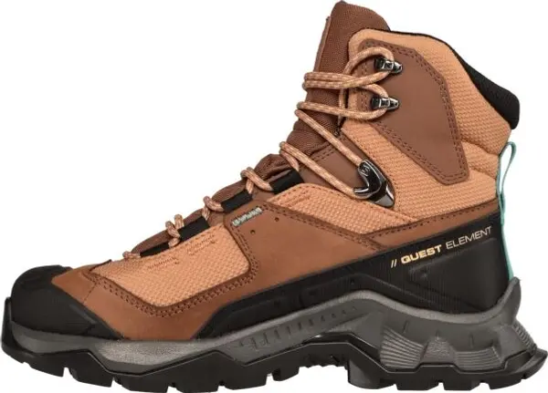 Salomon Salomon QUEST ELEMENT GTX W Дамски кожени туристически обувки, кафяво, размер 40 2/3