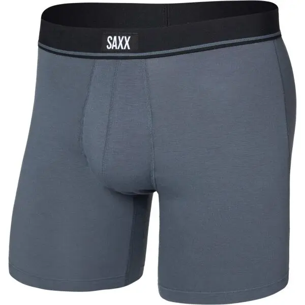 SAXX SAXX ESSENTIAL COTTON BOXER BRIEF FLY Мъжко бельо, сиво, размер