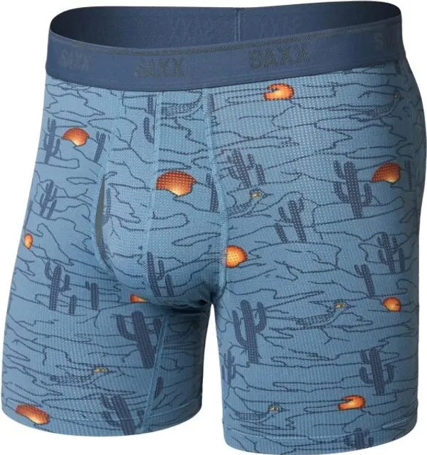 SAXX SAXX QUEST QUICK-DRY MESH BOXER BRIEF FLY Мъжки бързосъхнещи боксерки, синьо, размер