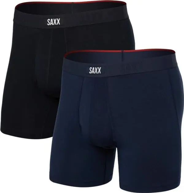 SAXX SAXX VIBE XTRA SOFT COMFORT BOXER BRF FLY 2PK Мъжки боксерки, черно, размер
