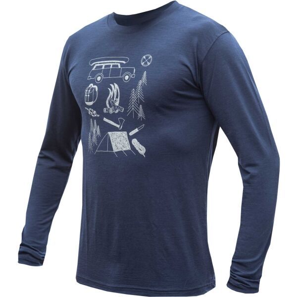 Sensor Sensor MERINO ACTIVE OUTSIDE Мъжка тениска с дълъг ръкав, синьо, размер