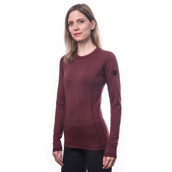 Sensor Sensor MERINO AIR Дамска термо тениска, винен, размер
