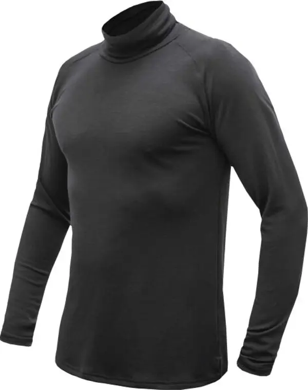 Sensor Sensor MERINO BLEND Мъжко поло с дълъг ръкав, черно, размер XXL