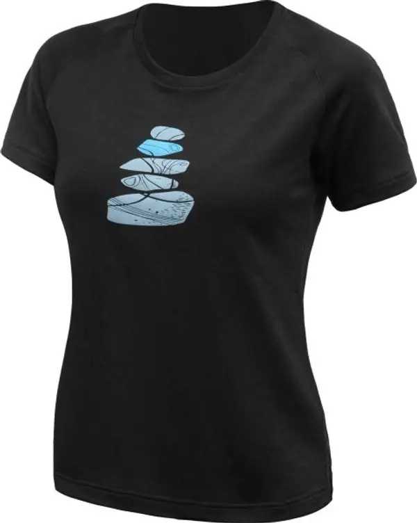 Sensor Sensor MERINO BLEND STONE Дамска функционална тениска, черно, размер